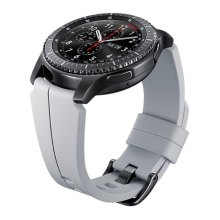 Ремінець силіконовий для Samsung Gear S3 Frontier ET-YSI76MSEGRU Arik Levy Band, Silver (Eclipse)