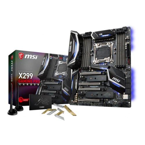Материнська плата MSI X299 GAMING PRO CARBON ATX, Socket 2066, 3-Way AMD CrossFireX, 3-Way NVIDIA SLI Technology, Intel Core X series processors in LG
