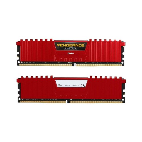 Модуль пам'яті, DDR4, 16GB (2x 8GB), 2400MHz, Corsair Vengeance LPX (CMK16GX4M2A2400C16R)