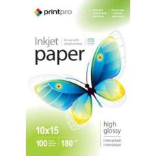 Папір PrintPro глянц. 180г/м, 10x15 PG180-100