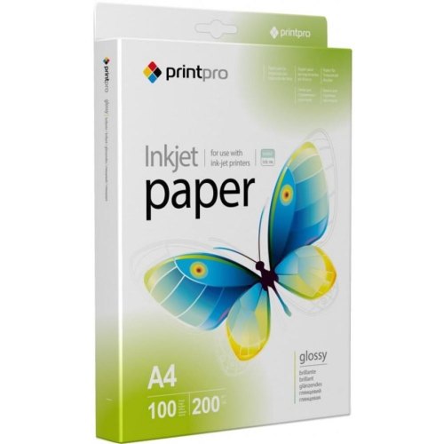 PrintPro 200г/мВІ, А4, 100л, глянцевая (PGE200100A4)