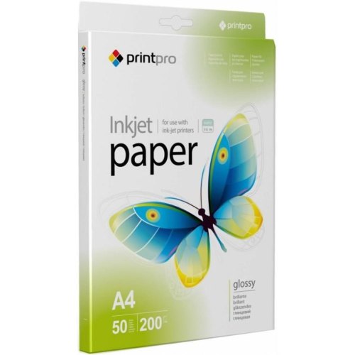 PrintPro 200г/мВІ, A4, 50л, глянцевая (PGE200050A4)
