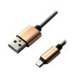Кабель Grand-X USB-micro USB FM01 2,1A, 1m, Grey/Gold