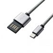 Кабель Grand-X USB-micro USB FM02 2,1A, 1m, Grey/Black
