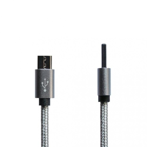 Кабель Grand-X USB-micro USB FM02 2,1A, 1m, Grey/Black