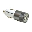 АЗП Grand-X CH-25 (2USB 5V 2.4A, 12-24V + кабель microUSB 1,0 м), White (CH-25WM)