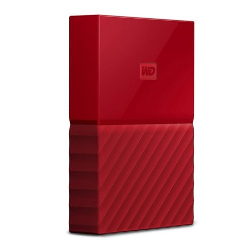 Зовнішній жорсткий диск 2.5 4TB Western Digital (WDBYFT0040BRD-WESN) USB 2.0, USB 3.0, My Passport, пластик, червоний