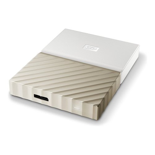 Зовнішній жорсткий диск 2.5 4TB Western Digital (WDBFKT0040BGD-WESN) USB 3.0, My Passport Ultra, метал + пластик, біло-золотий